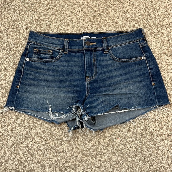 Denim Medium Wash Shorts Bundle w/ Raw Hems - Size 4 - Picture 2 of 9